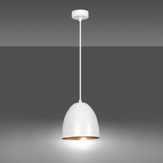 Emibig Emibig LENOX 1 Witte/Gouden Hanglamp - Modern Design voor Elke Ruimte