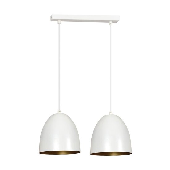 Emibig Emibig LENOX 2 Lámpara Colgante Blanca/Dorada - Diseño Moderno para tu Hogar
