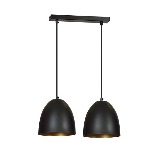 Emibig Emibig LENOX 2 Schwarz/Gold - Moderner Pendelleuchte für stilvolle Räume
