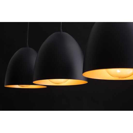 Emibig Emibig LENOX 3 Black/Gold - Modern Pendant Lamp for a Stylish Atmosphere