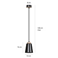 Emibig Emibig BOLERO 1 BLACK - Scandinavische Hanglamp van Poedercoated Staal