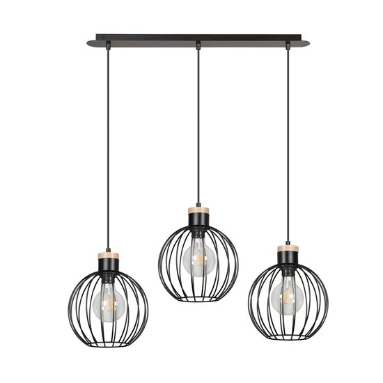 Emibig Emibig BARBADO 3 BLACK - Elegante Japandi hanglamp