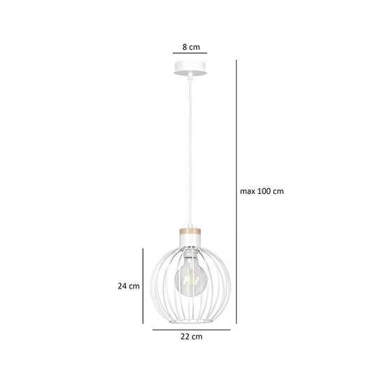 Emibig Emibig BARBADO 1 Witte Hanglamp - Stijlvolle Japandi Verlichting