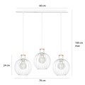 Emibig Emibig BARBADO 3 WHITE - Élégante lampe suspendue Japandi