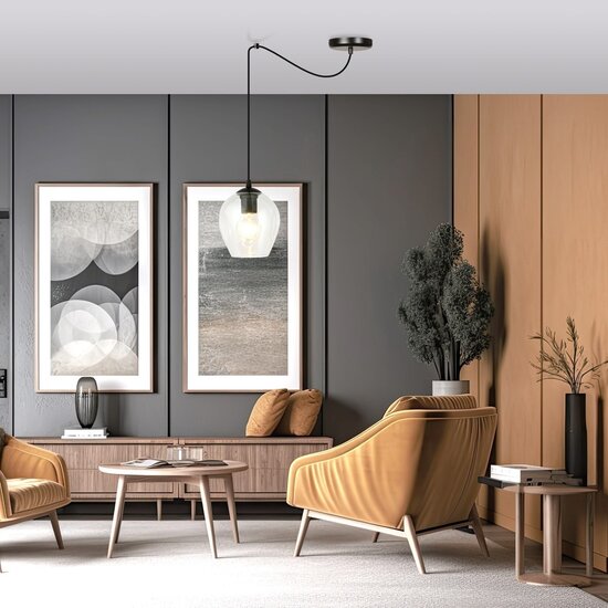 Emibig Emibig LEVEL 1 BL Transparant - Moderne Hanglamp voor een Strakke Look