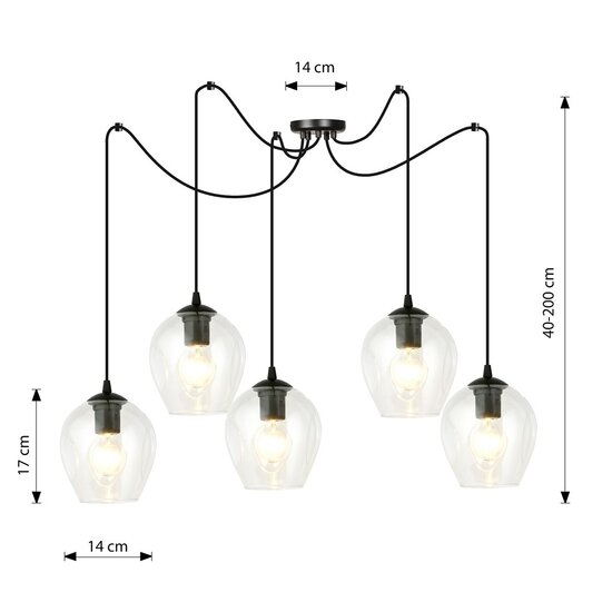 Emibig Emibig LEVEL 5 BL Transparent - Modern Pendant Lamp for Any Space