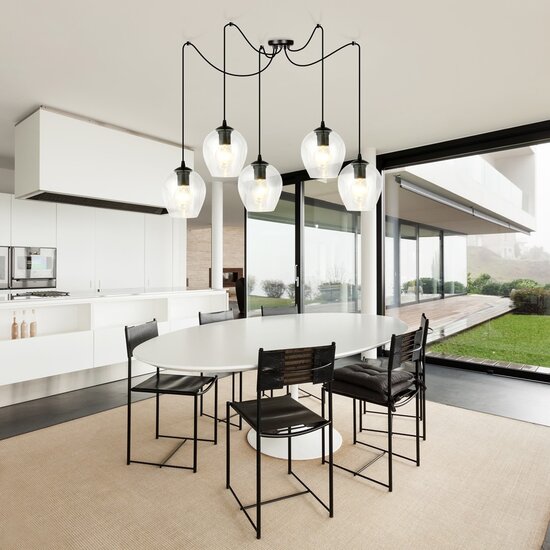 Emibig Emibig LEVEL 5 BL Transparente - Lámpara colgante moderna para espacios elegantes