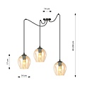 Emibig Emibig LEVEL 3 BL MIODOWY Hanglamp - Modern design met amber glazen kap