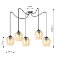 Emibig Emibig LEVEL 5 BL MIODOWY - Moderne hanglamp voor sfeervolle verlichting