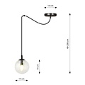 Emibig Emibig GIGI 1 BL Transparent - Lampe Suspendue Moderne pour une Ambiance Élégante