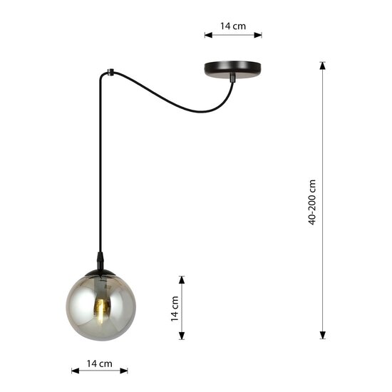 Emibig Emibig GIGI 1 BL GRAFIT - Lampe suspendue moderne au design élégant