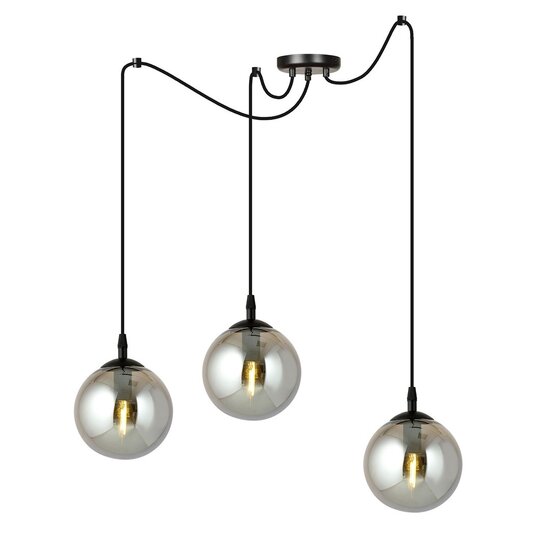 Emibig Emibig GIGI 3 BL GRAFIT - Moderne hanglamp van poedercoated staal
