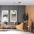 Emibig Emibig GIGI 1 pendant lamp - Modern design with amber glass shade