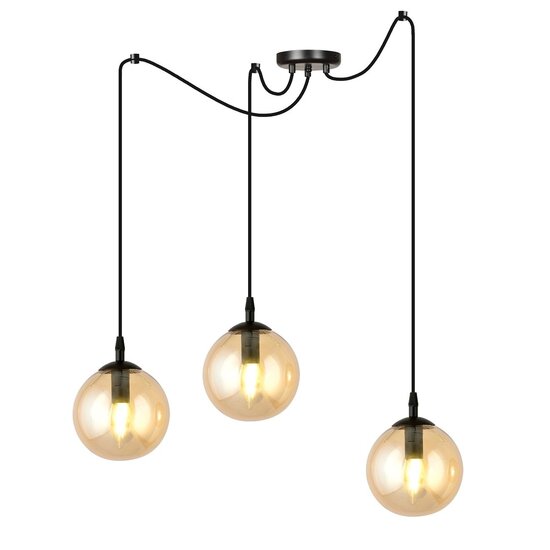 Emibig Emibig GIGI 3 Pendant Lamp - Modern style with amber lampshade