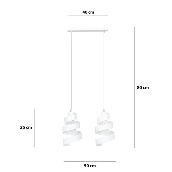 Emibig Emibig SAGA 2 Lampe Suspendue Blanche - Design Moderne pour Tous les Espaces