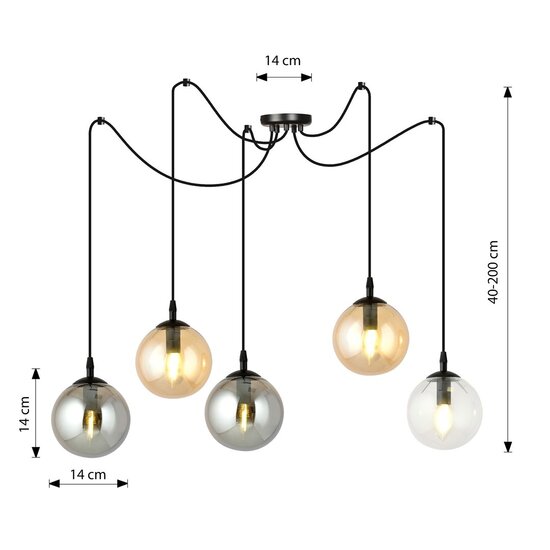 Emibig Emibig GIGI 5 BL MIX - Suspension moderne au design élégant
