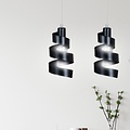 Emibig Emibig SAGA 2 BLACK - Lampe suspendue moderne en acier revêtu de poudre