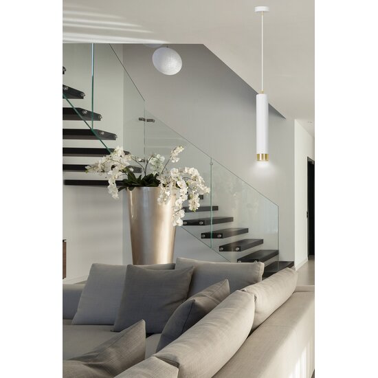 Emibig Emibig KIBO 1 WH/GOLD - Moderne hanglamp met stijlvol design