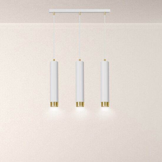 Emibig Emibig KIBO 3 WH/GOLD - Suspension Moderne avec Finition Élégante