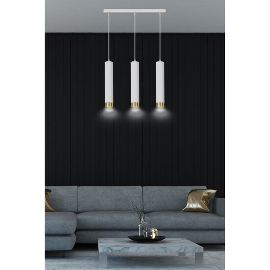 Emibig Emibig KIBO 3 WH/GOLD - Moderne Hanglamp met Elegante Afwerking