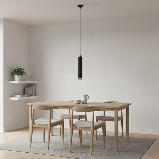 Emibig Emibig KIBO 1 Suspension - Design moderne en noir et chrome