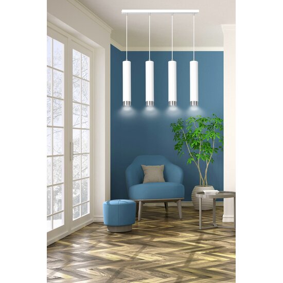 Emibig Emibig KIBO 4 WH/CHROME - Lampe suspendue moderne pour tout espace