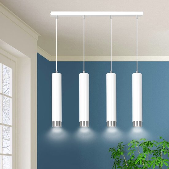 Emibig Emibig KIBO 4 WH/CHROME - Moderne hanglamp voor elke ruimte