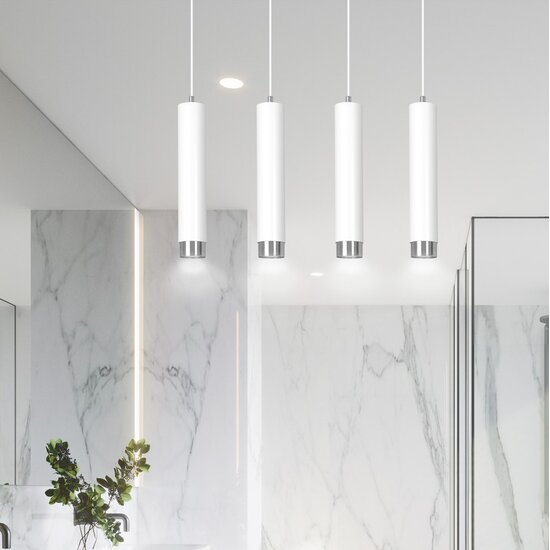 Emibig Emibig KIBO 4 WH/CHROME - Moderne hanglamp voor elke ruimte