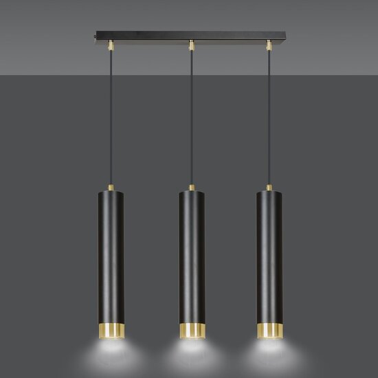 Emibig Emibig KIBO 3 Pendant Lamp - Modern design with black and gold accents