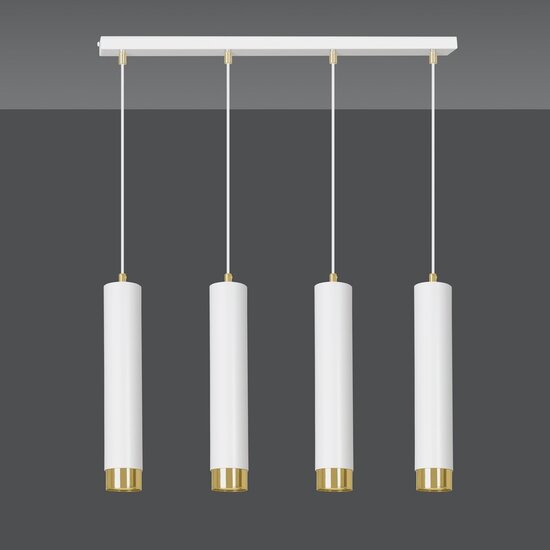Emibig Emibig KIBO 4 WH/GOLD - Moderne hanglamp met stijlvol ontwerp