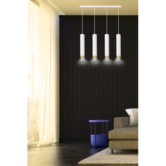 Emibig Emibig KIBO 4 WH/GOLD - Modern pendant lamp with stylish design