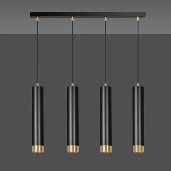 Emibig Emibig KIBO 4 BL/GOLD - Moderne hanglamp voor sfeervolle verlichting