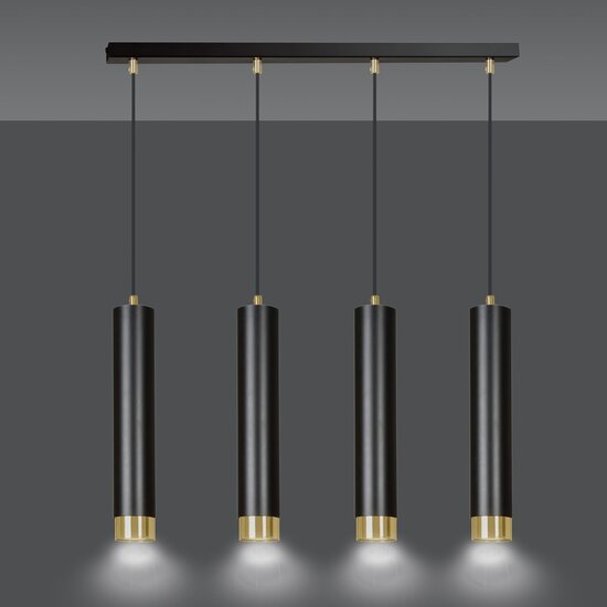 Emibig Emibig KIBO 4 BL/GOLD - Lampe suspendue moderne pour un éclairage stylé