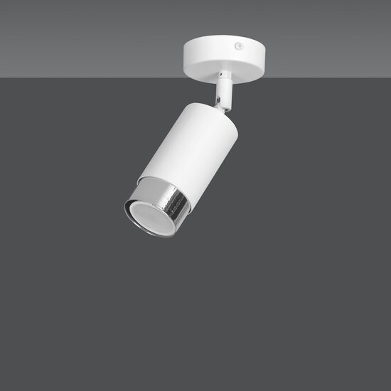 Emibig Emibig HIRO 1 - Moderne plafondlamp in wit en chroom