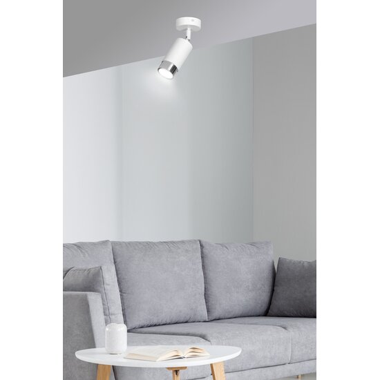 Emibig Emibig HIRO 1 - Moderne plafondlamp in wit en chroom