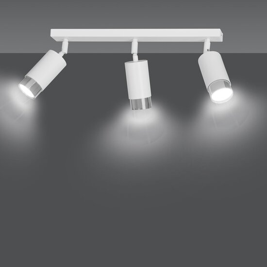 Emibig Emibig HIRO 3 WH/CHROME - Moderne plafondlamp voor elke ruimte