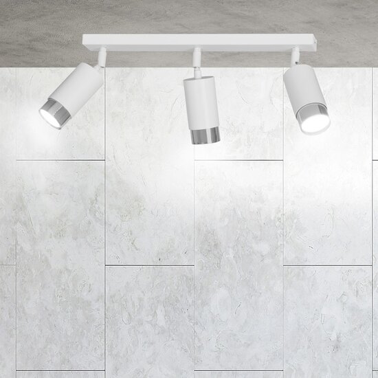Emibig Emibig HIRO 3 WH/CHROME - Lampe de plafond moderne pour tous les espaces