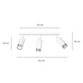 Emibig Emibig HIRO 3 WH/CHROME - Lampe de plafond moderne pour tous les espaces