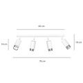 Emibig Emibig HIRO 4 WH/CHROME - Lámpara de techo moderna para una iluminación elegante