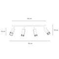 Emibig Emibig HIRO 4 WH/CHROME - Modern ceiling lamp for stylish lighting