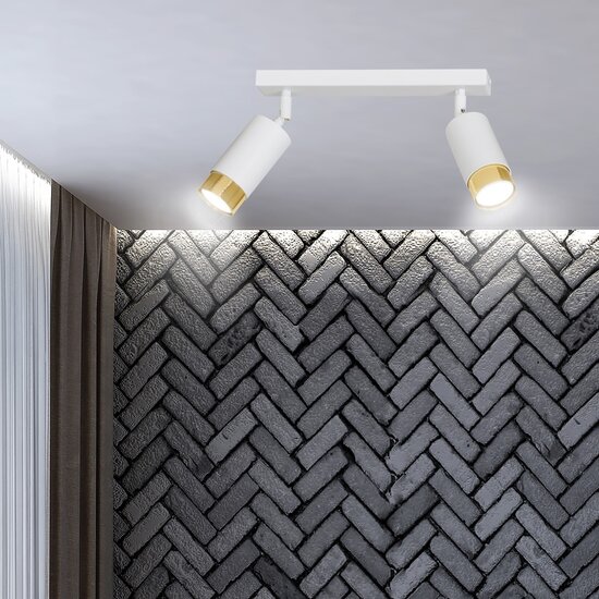 Emibig Emibig HIRO 2 WH/GOLD - Plafonnier moderne au design élégant