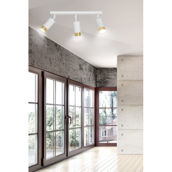 Emibig Emibig HIRO 3 WH/GOLD - Moderne plafondlamp met stijlvol design