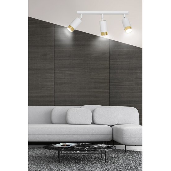 Emibig Emibig HIRO 3 WH/GOLD - Modern ceiling lamp with stylish design