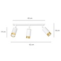 Emibig Emibig HIRO 3 WH/GOLD - Moderne Deckenlampe für stilvolle Räume