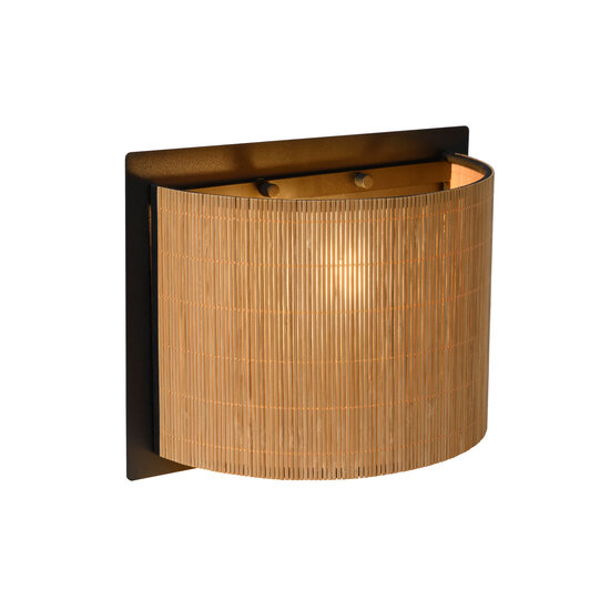 LUCIDE LUCIDE Wandlamp Channable - Stijlvolle rotan wandverlichting voor binnen
