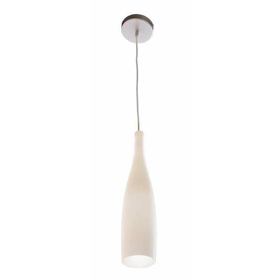 Fantasia Kirina suspension, verre blanc forme bouteille, culot E27 (ampoule non incluse), 120 cm, Ø 8 cm