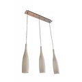 Fantasia Kirina glazen hanglamp met 3 flessen, mat wit, E27 fitting (lampen niet inbegrepen), 575mm
