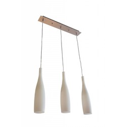 Fantasia Kirina glass pendant lamp matte white E27x3