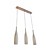 Hanging lamp glass white bottle E27x3 575mm long