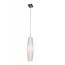 Fantasia Fantasia Maru suspension, verre blanc avec rosace en acier brossé, culot E27, diamètre 88mm et hauteur 1200mm